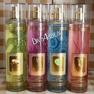 4X Bath & Body Works TROPICAL 8 FL OZ Mist Sprays Collection Set